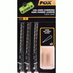 Fox Edges Submerge Camo Leader Kwik Cambio 40lb
