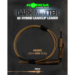 Korda Dark Matter Leader QC Hybrid Clip Gravel 50cm