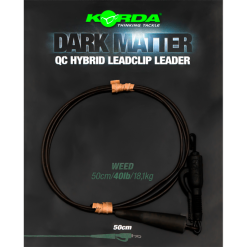 Korda Dark Matter Leader QC Hybrid Clip Weed 50cm