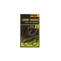Fox Carp Hooks Stiff Rig Con Pico De Púas