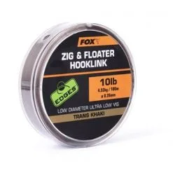 Fox Edges Zig And Floater Hooklink Trans Caqui 10lb 100m